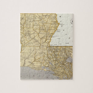Louisiana Atlas Karte Puzzle
