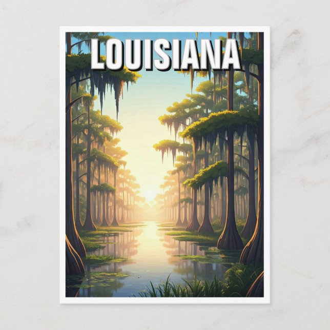 Louisiana Barataria Preserve Postkarte (Vorderseite)