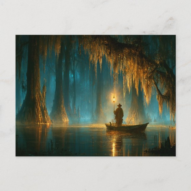 Louisiana Bayou Postkarte (Vorderseite)