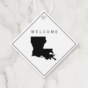 Louisiana Begrüßungstablett Tag für Hochzeitswoche Geschenkanhänger