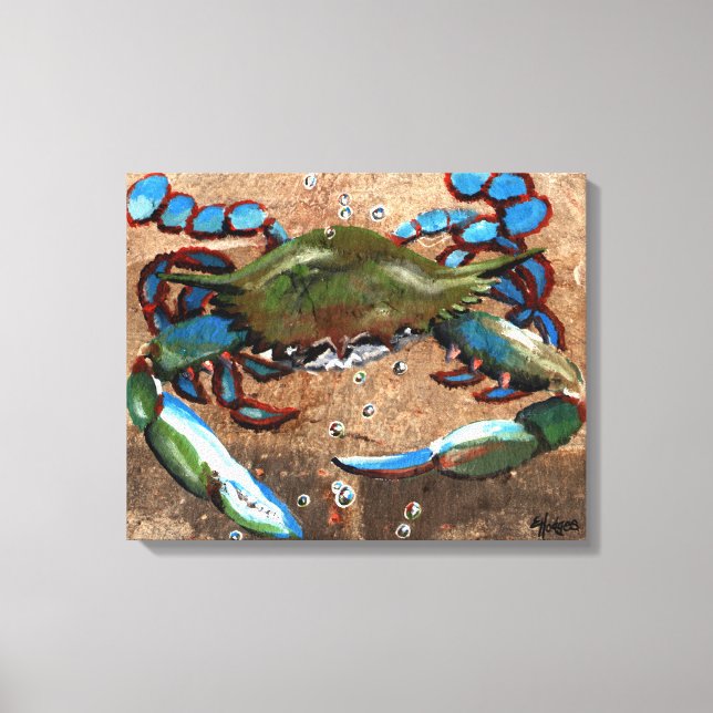 Louisiana Blue Crab Leinwanddruck (Vorderseite)