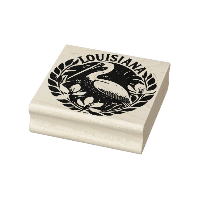 Louisiana Brown pelican Staat Bird Gummistempel (Stempel)
