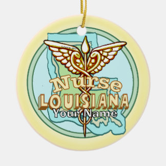 Louisiana Caduceus Krankenschwester  Keramik Ornament