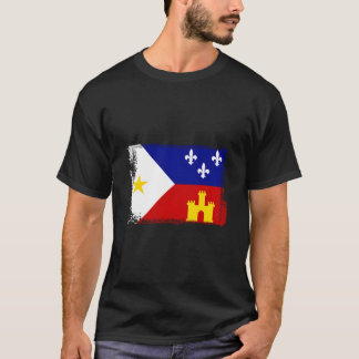 Louisiana Cajun Acadiana-Flagge T-Shirt