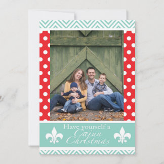 Louisiana Cajun Christmas Cards- Red and Blue Feiertagskarte