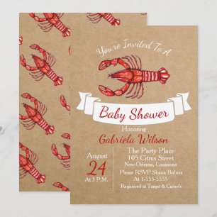 Louisiana Cajun Crawfish Babydusche Einladung