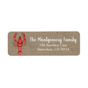 Louisiana Cajun Crawfish & Imitats Burlap