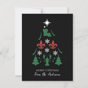 Louisiana Cajun Holiday Weihnachten Postkarte