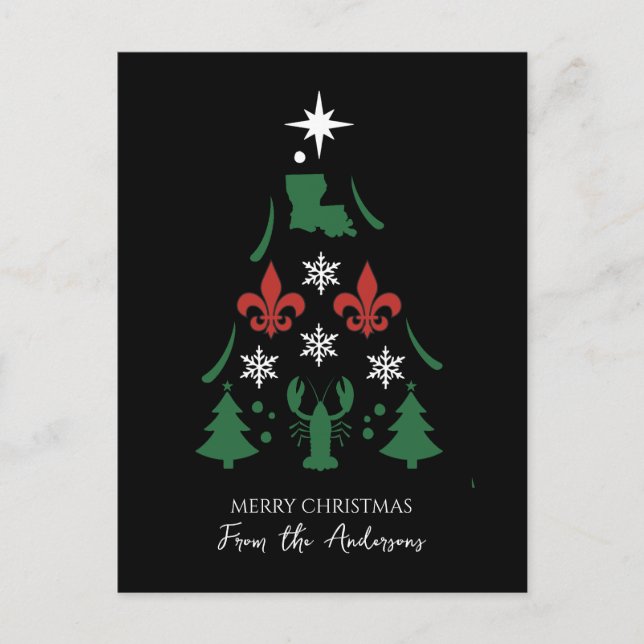 Louisiana Cajun Holiday Weihnachten Postkarte (Vorderseite)