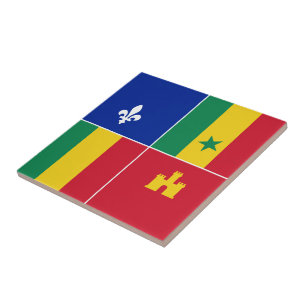 Louisiana-Creole-Flagge Fliese