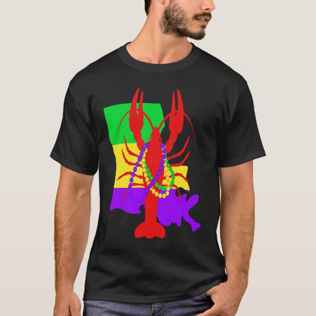 Louisiana Est 1812 Crawfish New Orleans Mardi Gras T-Shirt (Vorderseite)