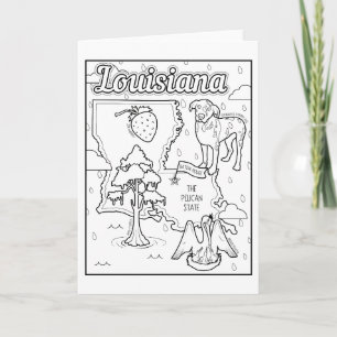louisiana Farbe Ich Collage Feiertagskarte