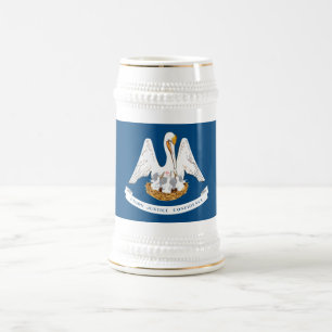 LOUISIANA FLAG BIERGLAS