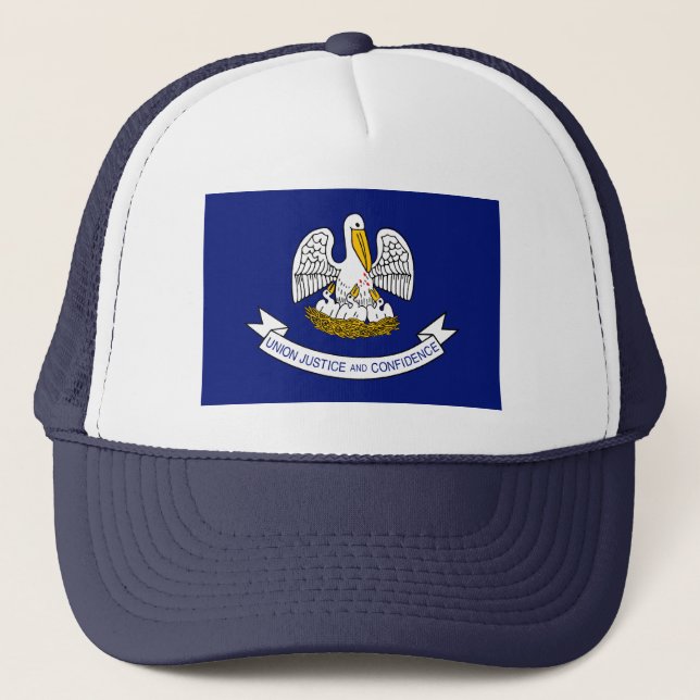 Louisiana Flag Hat Truckerkappe (Vorderseite)