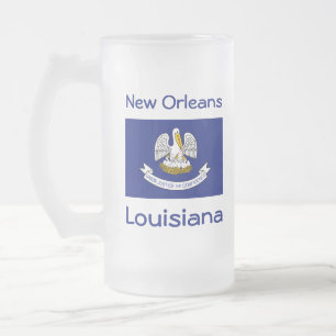 Louisiana Flag Karte Stadt Tasse