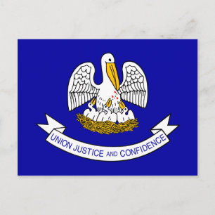 Louisiana, Flagge der Vereinigten Staaten Postkarte