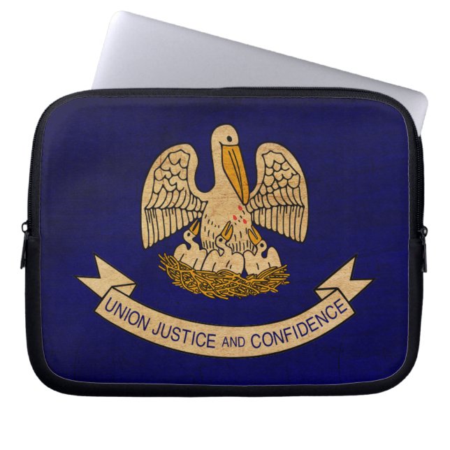 Louisiana-Flagge Laptopschutzhülle (Vorderseite)