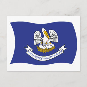 Louisiana-Flagge Postkarte
