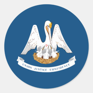 Louisiana-Flagge Runder Aufkleber