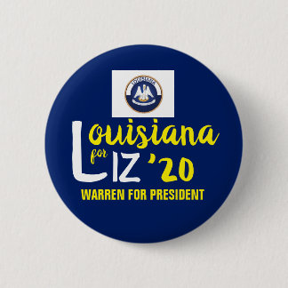 Louisiana for Liz Warren for President '20 Button