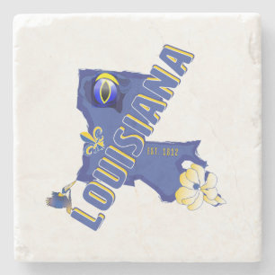Louisiana-Getränk-Untersetzer Steinuntersetzer