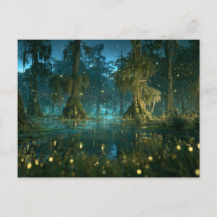 Louisiana-Glühwürmchen-Bayou-Postkarte Postkarte