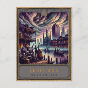 Louisiana Gothic Art Postkarte