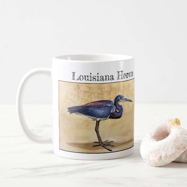 Louisiana Heron (Egretta tricolor) Kaffeetasse (Mit Donut)