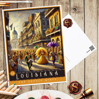Louisiana | Hyper-Realistisches Staat Postkarte
