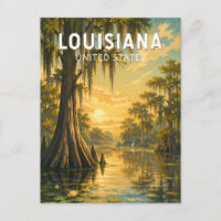 Louisiana Illustration Reise Kunst Vintage