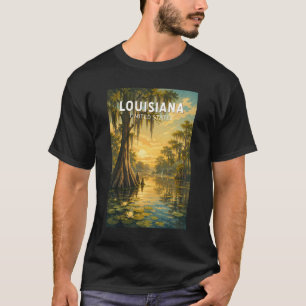 Louisiana Illustration Reise Kunst Vintage T-Shirt