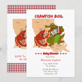 Louisiana Karte Crawfish Boil Kinderdusche Einladu