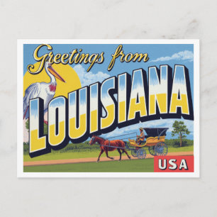 Louisiana Kutsche Pelikan Postkarte