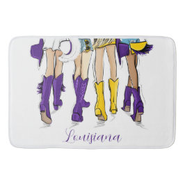 Louisiana Ladys Fashion Cowboy Boot Lila Gelb Badematte