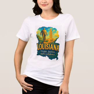 Louisiana lebendiges künstlerisches T-Shirt-Design Tri-Blend Shirt