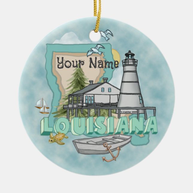 Louisiana Lighthouse Keramik Ornament (Vorne)
