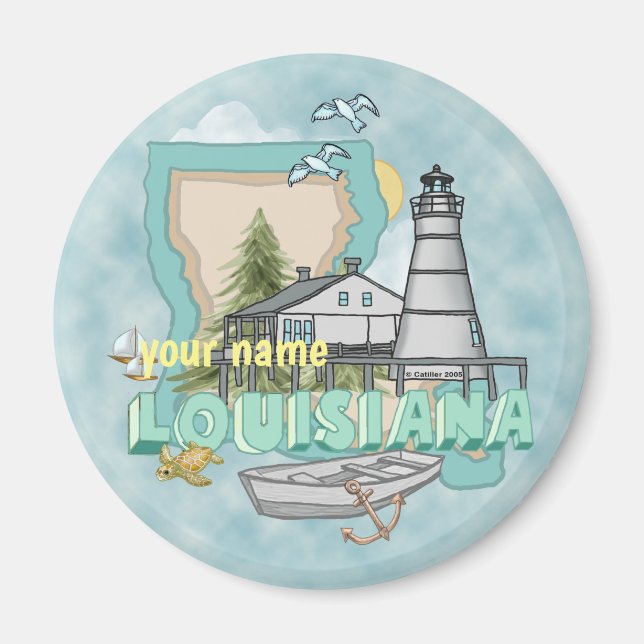 Louisiana Lighthouse-Magnet Magnet (Vorne)