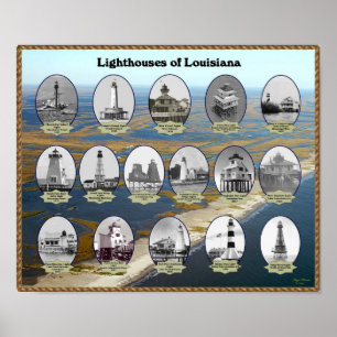 Louisiana Lighthouses Poster