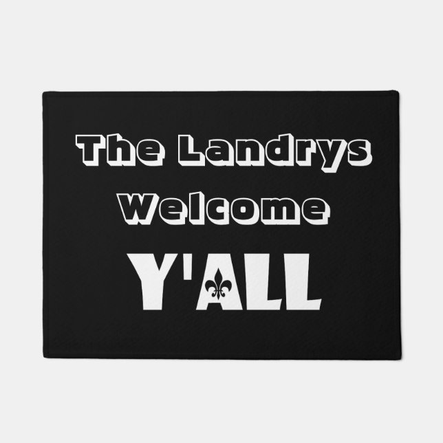 Louisiana-Lilie Cajun willkommene Matte (Vorderseite)