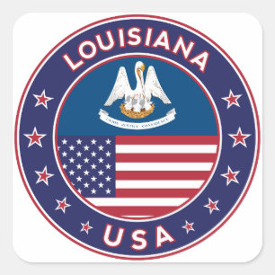 Louisiana, Louisiana Telefonzelle, Aufkleber, Tasc Quadratischer Aufkleber