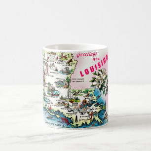 Louisiana Map Tasse