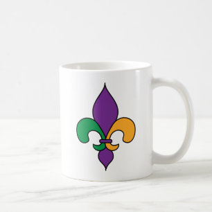 Louisiana Mardi Gras Lilie Kaffeetasse