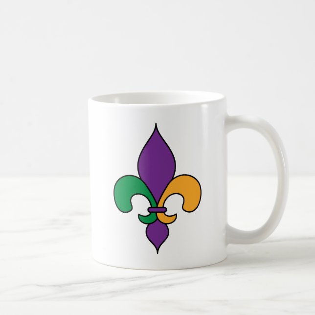 Louisiana Mardi Gras Lilie Kaffeetasse (Rechts)