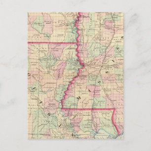 Louisiana, Mississippi Postkarte