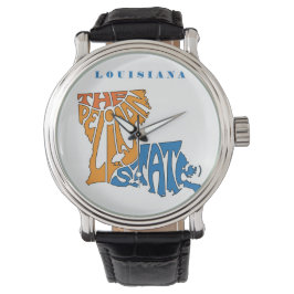 Louisiana Nickname Word Art Art Armbanduhr