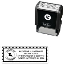 Louisiana Notary Public Self Inking Rubber Briefma