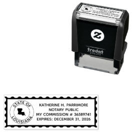 Louisiana Notary Public Self Inking Rubber Briefma Permastempel