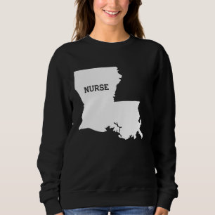 Louisiana Nurse Staat RN CNA LPN Wertungsgeschenk Sweatshirt