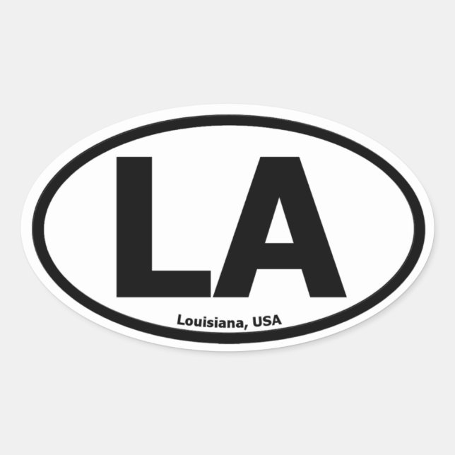 Louisiana Oval Sticker (Vorderseite)