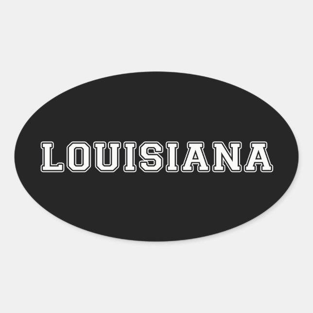 Louisiana Ovaler Aufkleber (Vorderseite)